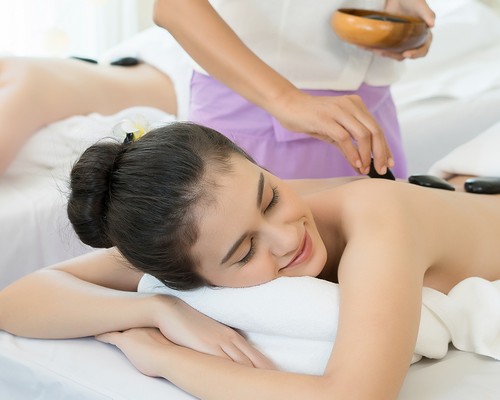 Hot stone massage service